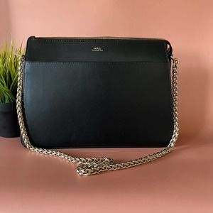 A.P.C. Black Leather Ella Bag